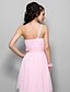 cheap Evening Dresses-Ball Gown One Shoulder Knee Length / Asymmetrical Chiffon High Low Cocktail Party / Prom Dress with Beading / Crystals / Draping by TS Couture®