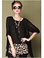 cheap Women&#039;s Blouses &amp; Shirts-Women&#039;s Daily Casual All Seasons Blouse,Leopard Round Neck Polyester Opaque Thin