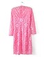 voordelige Damesjurken-Z &amp; G Vrouwen V-hals Sexy Bodycon 3/4 mouwen kanten roze jurk