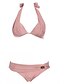 levne Bikini a plavky-Dámské Plavky Bikiny Plavky Jednobarevné Růžová Krk ohlávky Plavky Jednobarevné
