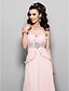 cheap Special Occasion Dresses-Sheath / Column Strapless Sweep / Brush Train Chiffon Open Back Prom / Formal Evening Dress with Beading / Crystals / Side Draping by TS Couture®