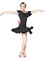 olcso Latin tánc ruházat-Dancewear viszkóz A fodros és Bowknot teljesítmény Latin Dance Dress For Children További színek