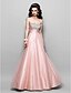 cheap Special Occasion Dresses-A-Line / Princess Strapless Floor Length Tulle / Stretch Satin Prom / Formal Evening Dress with Beading / Ruched by TS Couture®