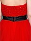 cheap Prom Dresses-A-Line 1950s Holiday Homecoming Cocktail Party Dress Strapless Sleeveless Knee Length Tulle with Sash / Ribbon Draping 2020