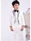 Недорогие Нарядные костюмы для мальчиков-Атлас Детский праздничный костюм - 4 Куски Включает в себя Жакет / Рубашка / Брюки / Галстук-бабочка