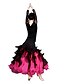 cheap Ballroom Dancewear-Ballroom Dance Dresses Women&#039;s Training Tulle Long Sleeve Natural