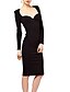 cheap Women&#039;s Dresses-MS Fashion Black Elegant Long Sleeve Dress