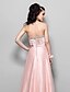 cheap Special Occasion Dresses-A-Line / Princess Strapless Floor Length Tulle / Stretch Satin Prom / Formal Evening Dress with Beading / Ruched by TS Couture®