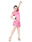 baratos Roupa de Dança Latina-Viscose Dancewear Com Ruffle e bowknot Desempenho Dança Latina Vestido Para crianças mais cores