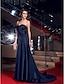 cheap Special Occasion Dresses-Sheath / Column Celebrity Style Elegant Open Back Prom Formal Evening Dress Sweetheart Neckline Sleeveless Sweep / Brush Train Satin with Side Draping 2021