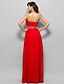 cheap Evening Dresses-A-Line Open Back Dress Prom Formal Evening Floor Length Sleeveless High Neck Chiffon with Bow(s) Beading Side Draping 2023