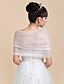 cheap Wraps &amp; Shawls-Sleeveless Shrugs Organza Wedding / Party Evening Wedding  Wraps With Flower