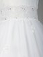 cheap Flower Girl Dresses-A-Line / Princess Floor Length Flower Girl Dress - Satin / Tulle Sleeveless Jewel Neck with Beading / Appliques / Bow(s) by LAN TING BRIDE®