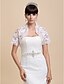 cheap Wraps &amp; Shawls-Short Sleeve Shrugs Lace Wedding / Party Evening Wedding  Wraps With