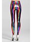 halpa Leggingsit-Women&#039;sEmpire Vyötärö Fluorescent Rainbow Leggingsit