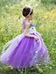 cheap Cufflinks-Ball Gown Floor Length Flower Girl Dress - Silk / Tulle Sleeveless Halter Neck with Appliques by LAN TING BRIDE® / Summer / Fall