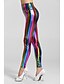 halpa Leggingsit-Women&#039;sEmpire Vyötärö Fluorescent Rainbow Leggingsit