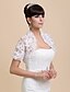 cheap Wraps &amp; Shawls-Short Sleeve Shrugs Lace Wedding / Party Evening Wedding  Wraps With