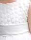 olcso Koszorúslányruhák kislányoknak-Hercegnő Térdig érő Virágoslány ruha Elsőáldozás Aranyos báli ruha Szatén val vel 3-16 éves korig alkalmas
