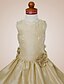 זול שמלות לילדות פרחים-Princess / A-Line Floor Length Wedding Party Lace Sleeveless Jewel Neck with Lace / Beading / Draping
