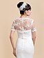 cheap Wraps &amp; Shawls-Short Sleeve Shrugs Lace Wedding / Party Evening / Casual Wedding  Wraps With