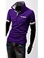 cheap Classic Polo-Men&#039;s Collar Polo Shirt Golf Shirt Solid Colored Collar Shirt Collar Wine White Black Purple Blue Short Sleeve Daily Weekend Slim Tops Cotton Active Business