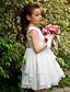 levne Šaty pro družičky-Princezna Ke kolenům Šaty pro květinovou družičku Roztomilé plesové šaty Satén s Květiny Vhodné na 3-16 let