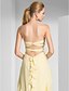 cheap Special Occasion Dresses-Sheath / Column Beautiful Back Formal Evening Military Ball Dress Strapless Sleeveless Sweep / Brush Train Chiffon with Ruched Ruffles 2021