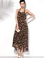 preiswerte Kleider-GMFI Frauen-Leopard Neckholder rückenfreies Kleid (Screen Color)