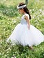 cheap Flower Girl Dresses-Ball Gown Tea Length Flower Girl Dress Wedding Party Cute Prom Dress Satin with Lace Fit 3-16 Years