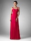 cheap Bridesmaid Dresses-Sheath / Column Off Shoulder / Sweetheart Neckline Floor Length Chiffon Bridesmaid Dress with Ruched / Draping