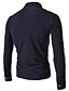 cheap Men&#039;s Polos-Debe Men&#039;s Lapel Neck Polka Dots Long Sleeve T-Shirt