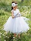 preiswerte Kleider für die Blumenmädchen-Ballkleid Tee-Länge Blumenmädchenkleid Hochzeitsfeier Süßes Ballkleid Satin mit Spitze Fit 3-16 Jahre