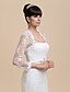 cheap Wraps &amp; Shawls-Long Sleeve Coats / Jackets Lace Wedding / Party Evening / Casual Wedding  Wraps With