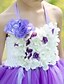 cheap Cufflinks-Ball Gown Floor Length Flower Girl Dress - Silk / Tulle Sleeveless Halter Neck with Appliques by LAN TING BRIDE® / Summer / Fall