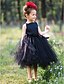 preiswerte Kleider für die Blumenmädchen-Ballkleid Tee-Länge Blumenmädchenkleid Hochzeitsfeier Süßes Ballkleid Satin mit Blume Fit 3-16 Jahre