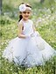 cheap Flower Girl Dresses-Ball Gown Tea Length Flower Girl Dress Wedding Party Cute Prom Dress Satin with Lace Fit 3-16 Years
