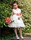 זול שמלות לילדות פרחים-נסיכה באורך  הברך שמלה לנערת הפרחים  שמלת נשף חמודה סאטן עם פרח מתאים 3-16 שנים