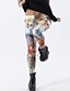 billige Leggings-PinkQueen ® Kvinders Spandex Rock Hole Printing Leggings
