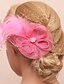 Недорогие Свадебный головной убор-Великолепная Тюль и перо Свадебный цветок головной убор