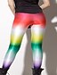 cheap Leggings-PinkQueen® Women&#039;s Spandex Colorful Rainbow Print Leggings