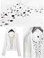 cheap Women&#039;s Blazers &amp; Jackets-Women&#039;s Solid Black/White Jackets,Casual Long Sleeve Rivet