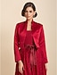 cheap Wedding Guest Wraps-Solid Coats / Jackets Satin Wedding / Party Evening / Casual Wedding Guest Wraps / Bolero With Draping / Solid