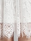 preiswerte Cocktailkleider-A-Linie Elegant Kleid Festtage Abschlussball Kurz / Mini 3/4 Ärmel Stehkragen Spitze mit Spitze Plissee 2023