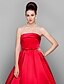 cheap Prom Dresses-Ball Gown Elegant Dress Quinceanera Prom Floor Length Sleeveless Strapless Satin with Bow(s)