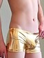 abordables Ropa interior masculina exótica-Hombre Boxers Cortos Un Color Baja cintura