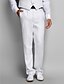cheap Tuxedo Suits-White Polyester Standard Fit Three-Piece Tuxedo