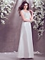 cheap Wedding Dresses-A-Line Square Neck Floor Length Taffeta Made-To-Measure Wedding Dresses with Lace / Sash / Ribbon by LAN TING BRIDE®