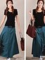 cheap Women&#039;s Bottoms-Women&#039;s Tencel Cotton Casual Fashion  Long Skirt