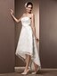 Χαμηλού Κόστους Νυφικά Φορέματα-Αίθουσα Φορεματα για γαμο Γραμμή Α Καρδιά Στράπλες Ασύμμετρο Δαντέλα Νυφικά φορέματα Με Ζώνη / Κορδέλα 2024